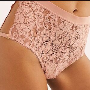 We Are HAH INTIMIDATES FOR FREE PEOPLE EASY ACCESS PANTY IN COPPER ROSE SIZE M
